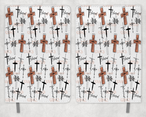 Crosses Printed 8 Inch  A-5 Journal