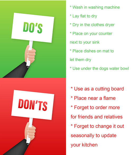 Pug It Out Dish Drying Mat