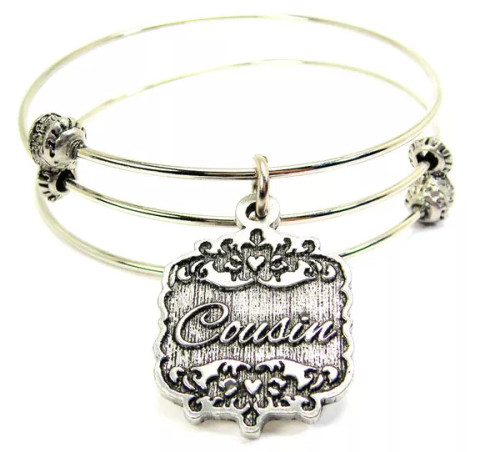 Cousin Victorian Scroll Triple Style Bangle Bracelet