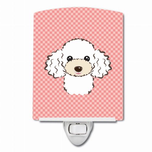 Checkerboard Design with Dog Ceramic Night Light - BB1257CNL