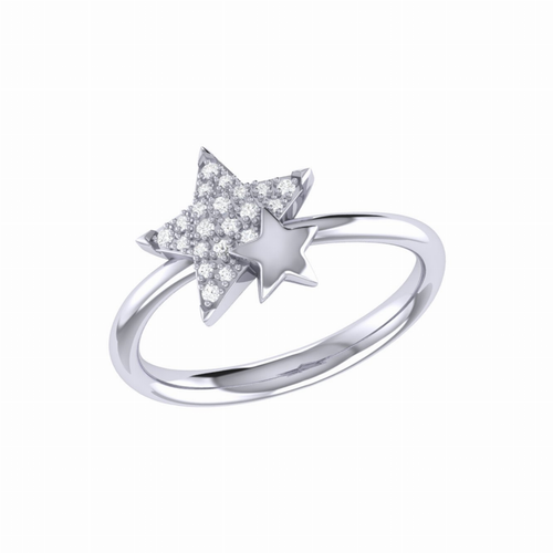 Dazzling Starkissed Duo Diamond Ring in Sterling Silver - LMJDRR00014W-1