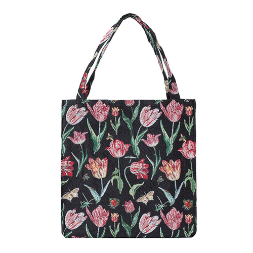 Jacob Marrel'S Tulip Black Gusset Bag