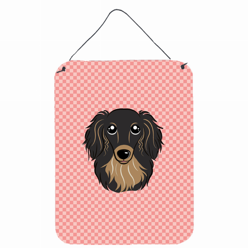 Checkerboard Design with Dog Wall or Door Hanging Prints - BB1213DS1216