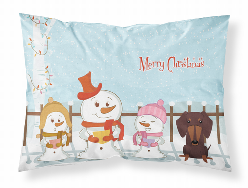 Merry Christmas Carolers Dog Fabric Standard Pillowcase - BB2462PILLOWCASE