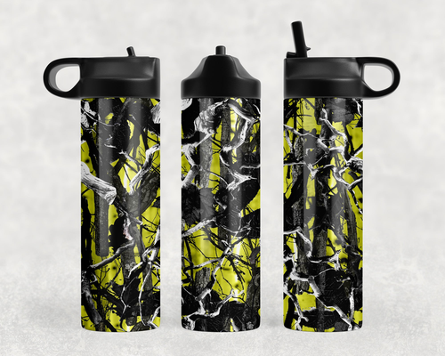 Green Camo Steel Water Bottle