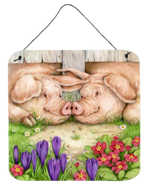 Pigs Nose To Nose by Debbie Cook Wall or Door Hanging Prints