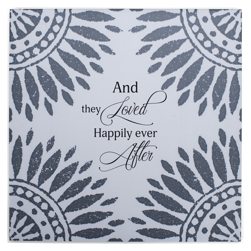 Tabletop Tile They Loved Happily Cream
