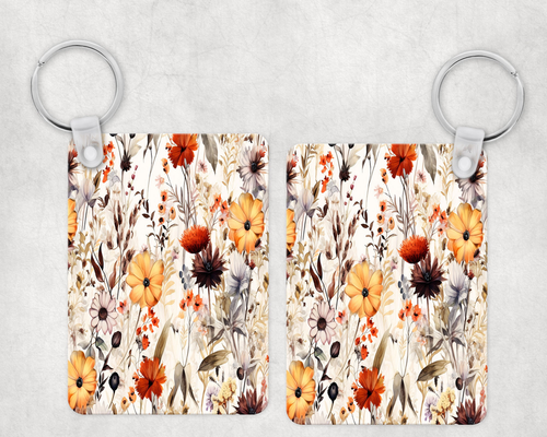 Fall Floral Keychain