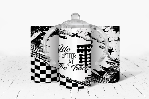 Life Is Better At The Track Insulated Kids Dual Lid Sippy Cup Tumbler