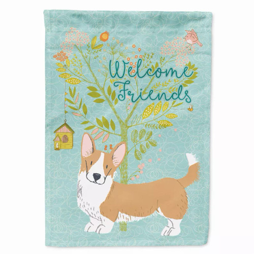 Welcome Friends/Dog Breed Themed Flag Canvas - BB7611CHF