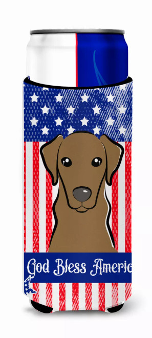 American Flag and Dog Ultra Hugger for slim cans - S000213B001695P061935V000