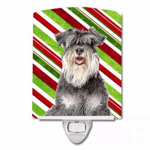 Candy Cane Holiday Christmas Dog Art Ceramic Night Light - S000213B001695P102477V000