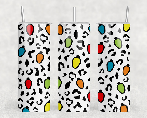 Leopard Christmas Lights|Skinny Tumbler|Optional Bluetooth Speaker| Speaker Color Varies