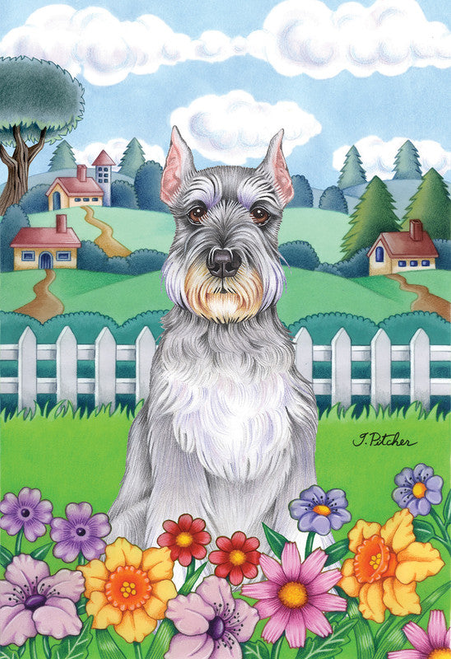 Sheltie - Tomoyo Pitcher Flowers Garden Flag - bestofbreeds-1284