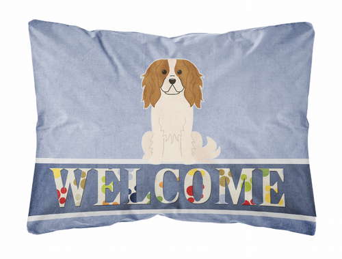 Welcome Dog Art Canvas Fabric Decorative Pillow - BB5639PW1216