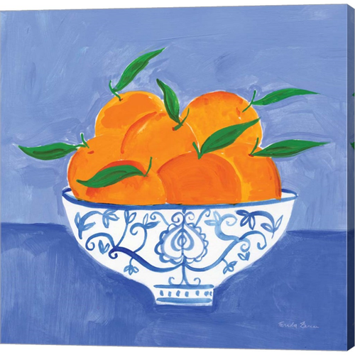 Orange Still Life by Farida Zaman, Canvas Art - S002122B002483P000774V001