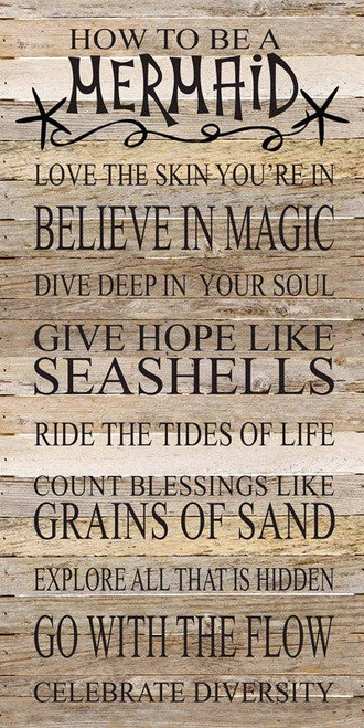 How to be a mermaid... Wall Sign