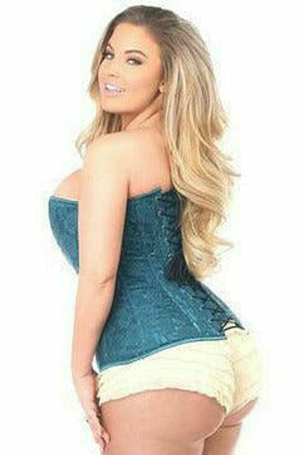 Lavish Lace Overbust Corset with Zipper - LV-145-5X
