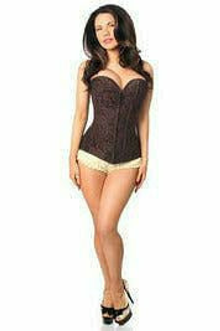 Lavish Lace Overbust Corset with Zipper - LV-142-XL