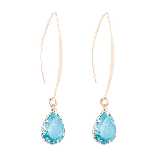 Teardrop Bezel Glass Earring - S001260B001845P000056V003