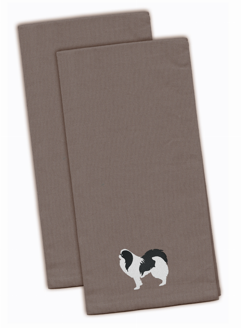 Dog Design Embroidered Kitchen Towel Set of 2 - BB3437GYTWE