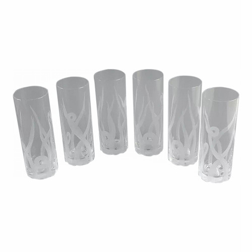 Octopus Engraved Set / 6 Highball Glasses