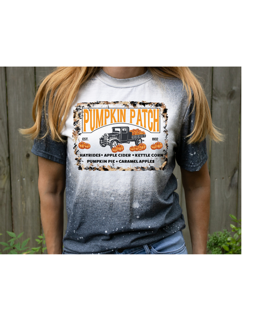 Pumpkin patch bleached tee - 4LittleHearts0881