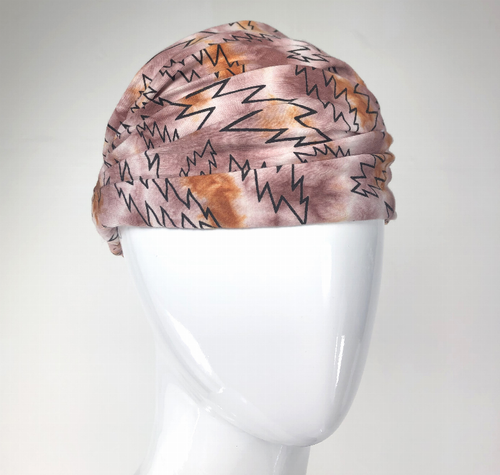 Grateful Dead Cotton Tie Dye Headband With Bolt Print - GDS113GDaccessoriesGDS113-brn