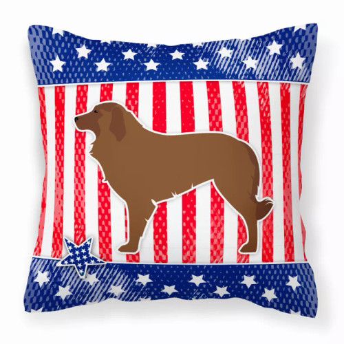 USA Patriotic With Dog Fabric Decorative Pillow - S000213B001695P073757V000