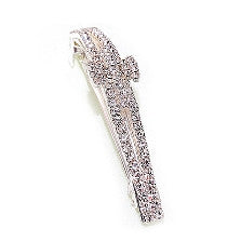 Volume Barrette w/ Swarovski Rhinestones & Stone Twist - 5955-11