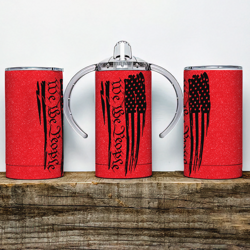 We The People Red Insulated Kids Dual Lid Sippy Cup Tumbler