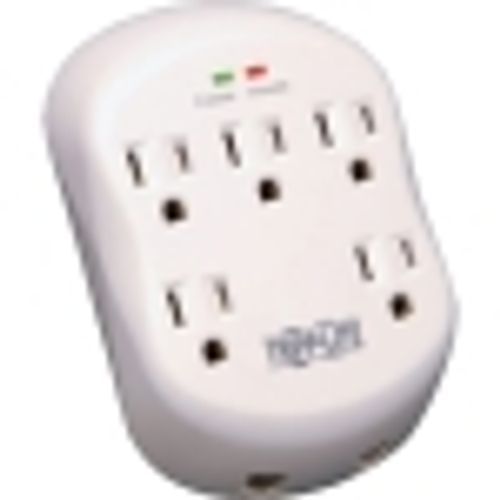 Tripp Lite, Surge Protector, 5 Outlet, Direct Plug-In, 1-Line RJ11, 1080 Joules, 1875W, 15 Amp