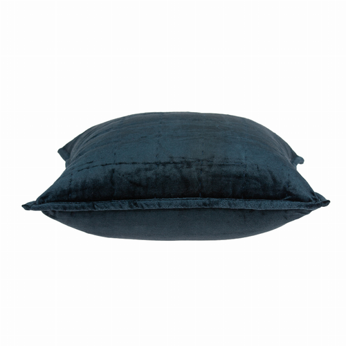 Parkland Collection Cerro Dark Blue Solid Quilted Throw Pillow