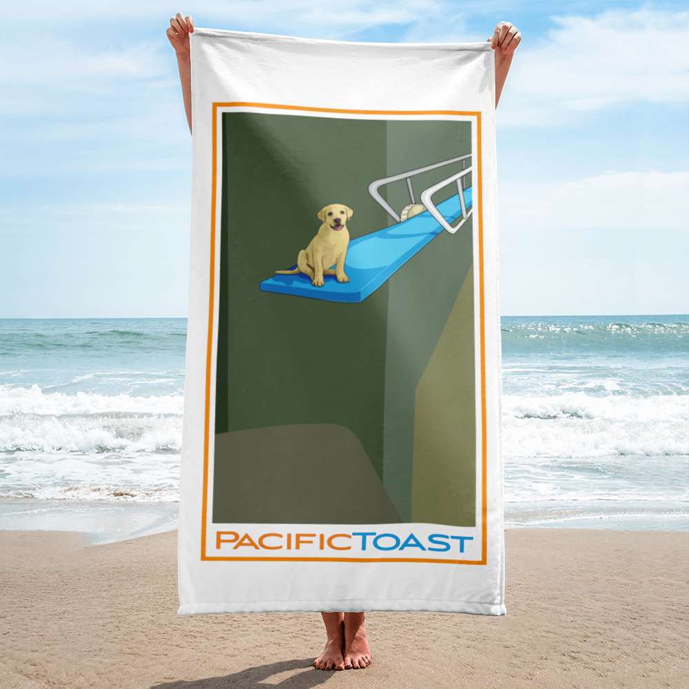 Best Of Breed Patriotic Yellow Lab Beach Towel – 30x60 Inches, Microfiber Terry Velour