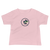 Original mouse or mouse-like illustration on a pink, short sleeve baby tee