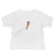 Original flamingo-ish illustration on a white, short sleeve baby tee