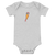 Original flamingnope illustration on a gray, short sleeve baby onesie
