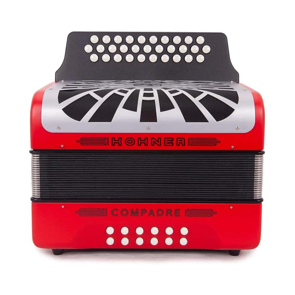 Hohner Compadre FBbEb Accordion 1 Comes with 31 Treble, 12 bass Buttons and a Celluloid Fingerboard