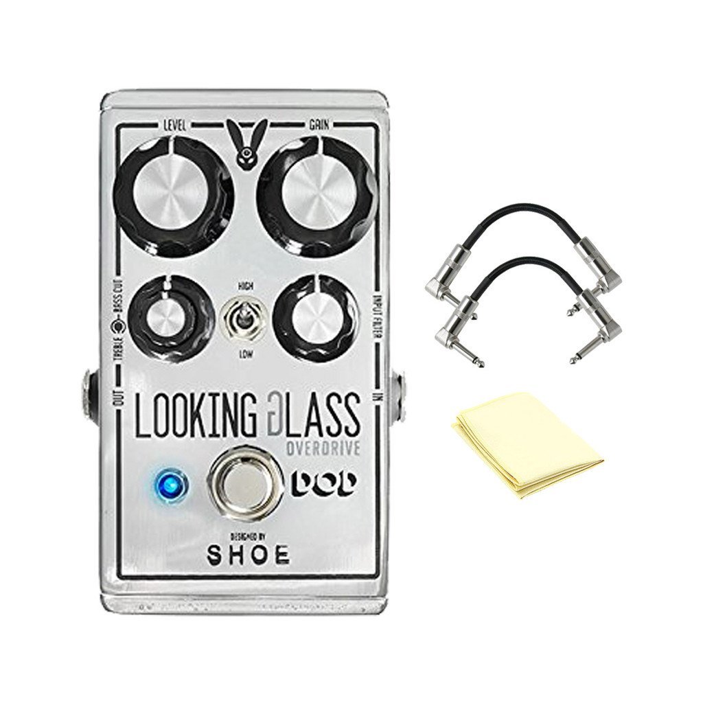 Digitech Dod Looking Glass Overdrive Effects Pedal With 2X Senor Patch Cable And Zorro Sounds Instrument Cloth