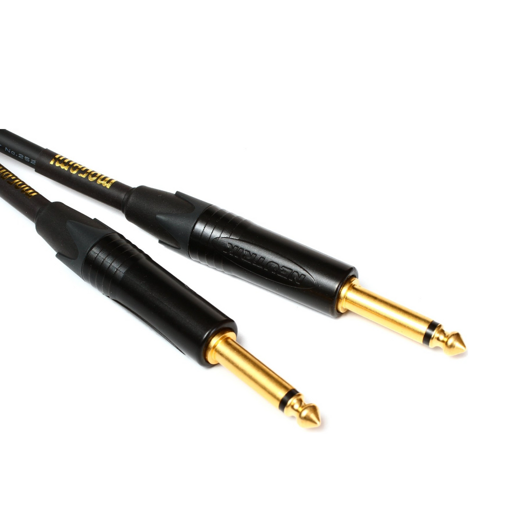 Mogami Gold Instrument-06 Guitar Instrument Cable  With 1/4" Ts Male Plugs Gold Contacts And Straight Connectors - 6 Feet With Lifetime Warranty