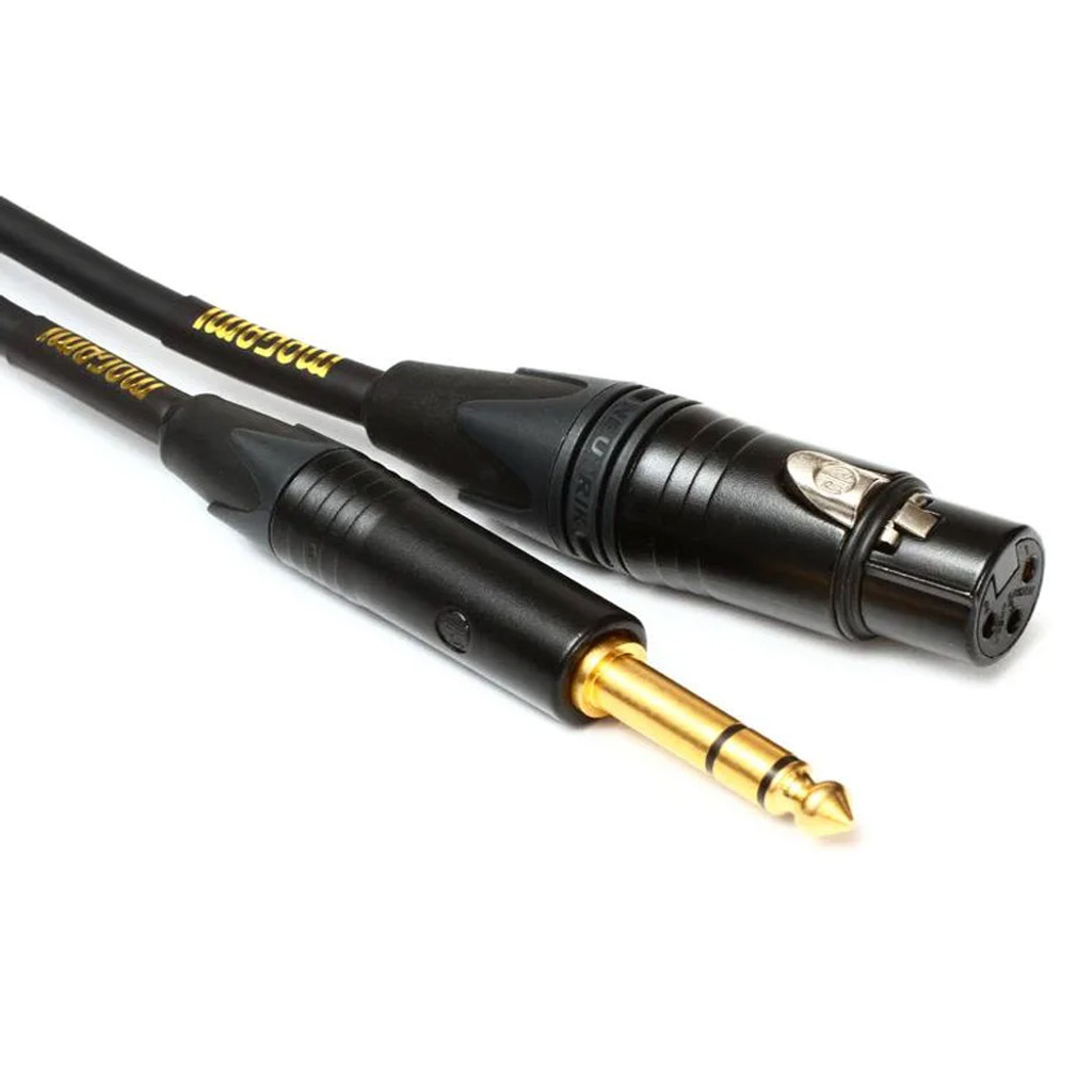 Mogami Gold Trs-Xlrf-10 Balanced Audio Adapter Cable With Xlr-Female To 1/4" Trs Male Plug Gold Contacts And Straight Connectors - 10 Feet With Lifetime Warranty