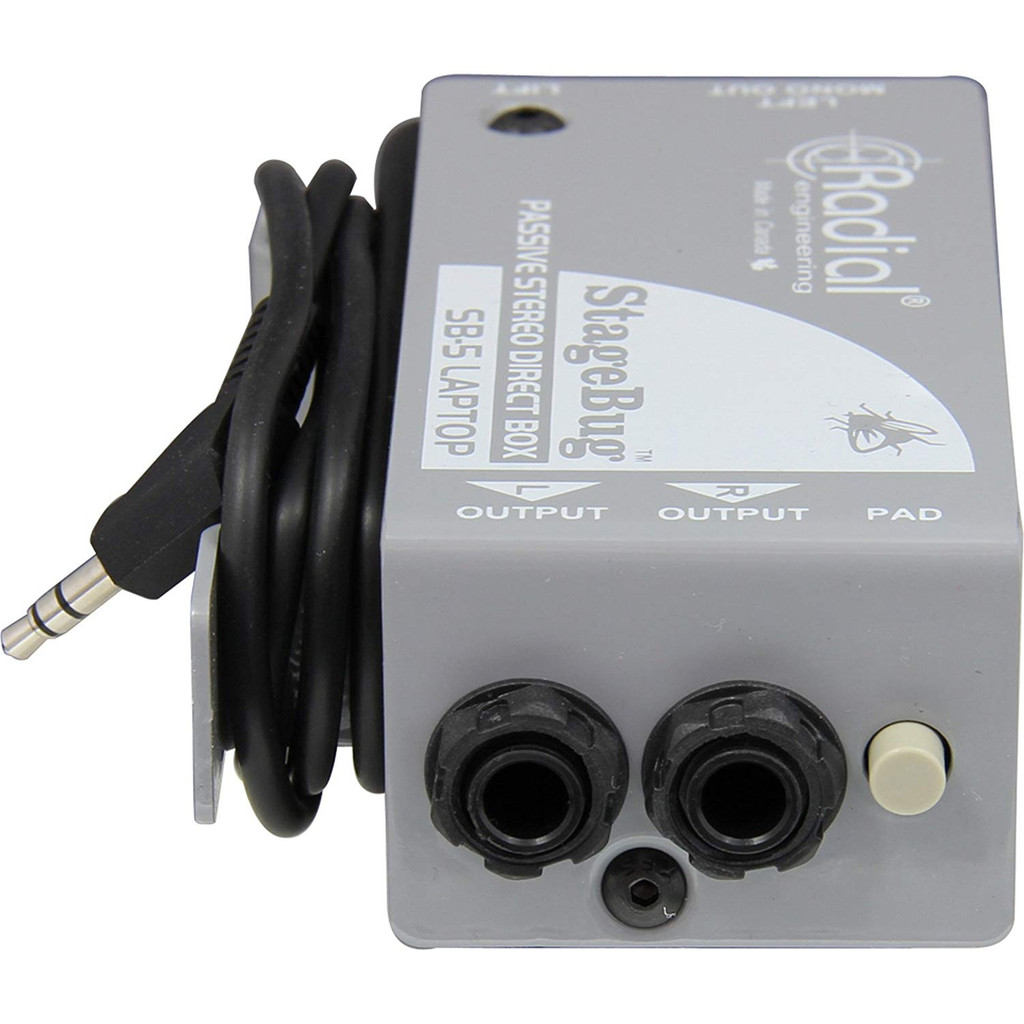 Radial Stagebug Sb-5 Single Channel Passive Laptop Stereo Direct Box Optimized With Polarity Switch