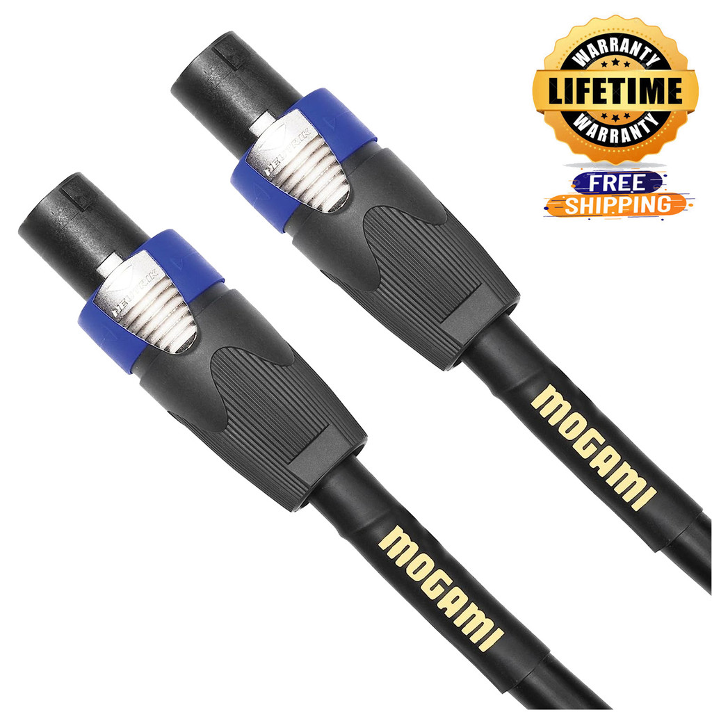 Mogami Gold Speaker So-03 Amplifier To Cabinet Speaker Cable Neutrik Speakon To Speakon Cable 4 Pole Gold Contacts Straight Connectors - 3 Feet With Lifetime Warranty