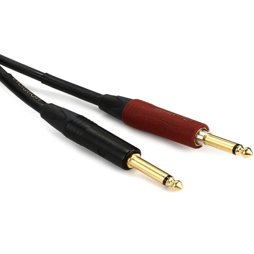 Mogami Gold Inst Silent S-18 Guitar Instrument Cable 1/4" Ts Male Plugs Gold Contacts Straight Connectors With Silent Plug - 18 Foot With Lifetime Warranty