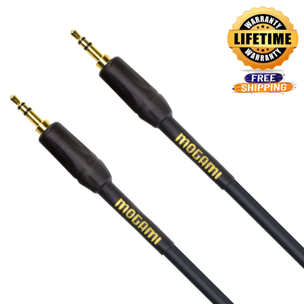 Mogami Gold 3.5-3.5-03 Stereo Audio Patch Cable 3.5Mm Trs Male Plugs Gold Contacts Straight Connectors 3 Feet With Lifetime Warranty