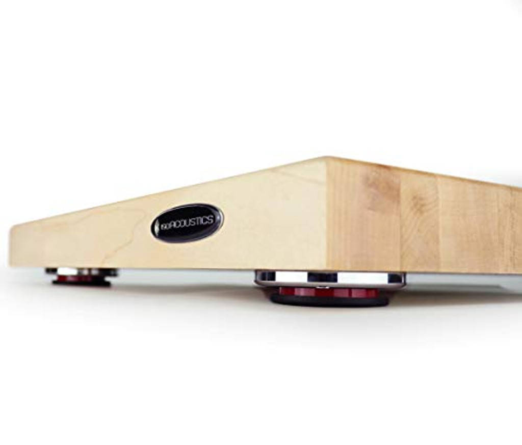 IsoAcoustics Delos Turntable Isolation Platform Butcher Block Series: 1815M1 (18" W x 15" D x 1.75" H) Maple