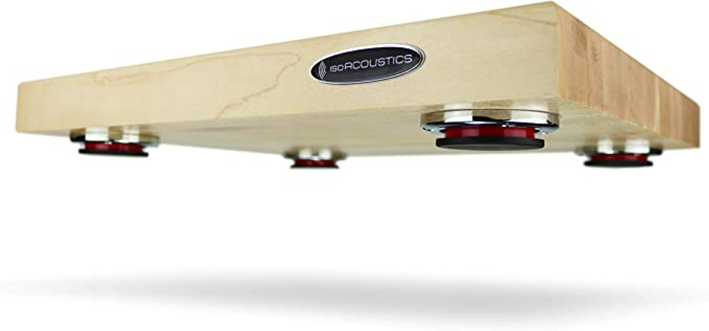 IsoAcoustics Delos Turntable Isolation Platform Butcher Block Series: 1815M1 (18" W x 15" D x 1.75" H) Maple