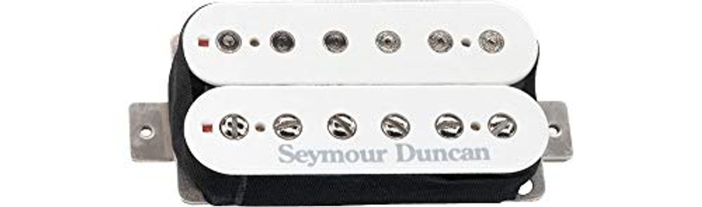 Seymour Duncan Sh-6 Distortion Humbucker Pickup White Bridge With 2 Senor Patch Cable 12 Pick Variety Pack And Zorro Cloth