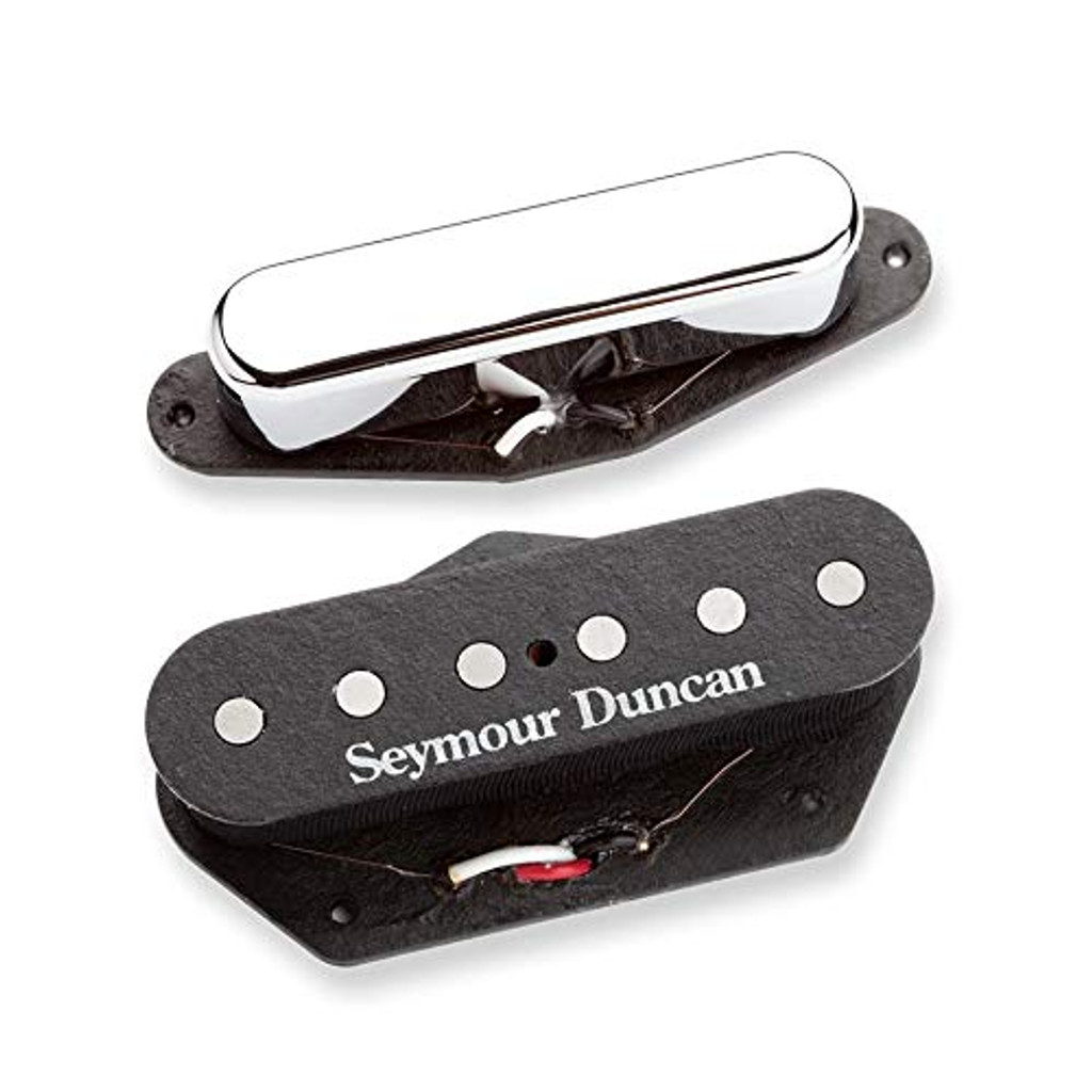 Seymour Duncan STR-3 Quarter Pound Telecaster Guitar Pickup Rhythm with 2 Senor Patch Cable, 12 Pick Variety Pack and Zorro Polishing Cloth
