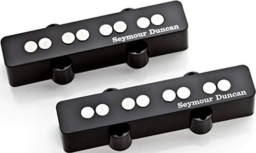 Seymour Duncan Quarter Pound Jazz Bass Pickup Set with 2 Senor Patch Cable, 12 Pick Variety Pack and Zorro Polishing Cloth